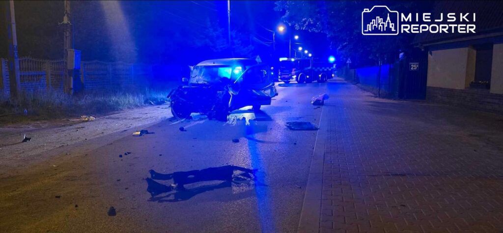 fot. Informacje na Gorąco Powiat Piaseczyński. Poważny wypadek pod Warszawą