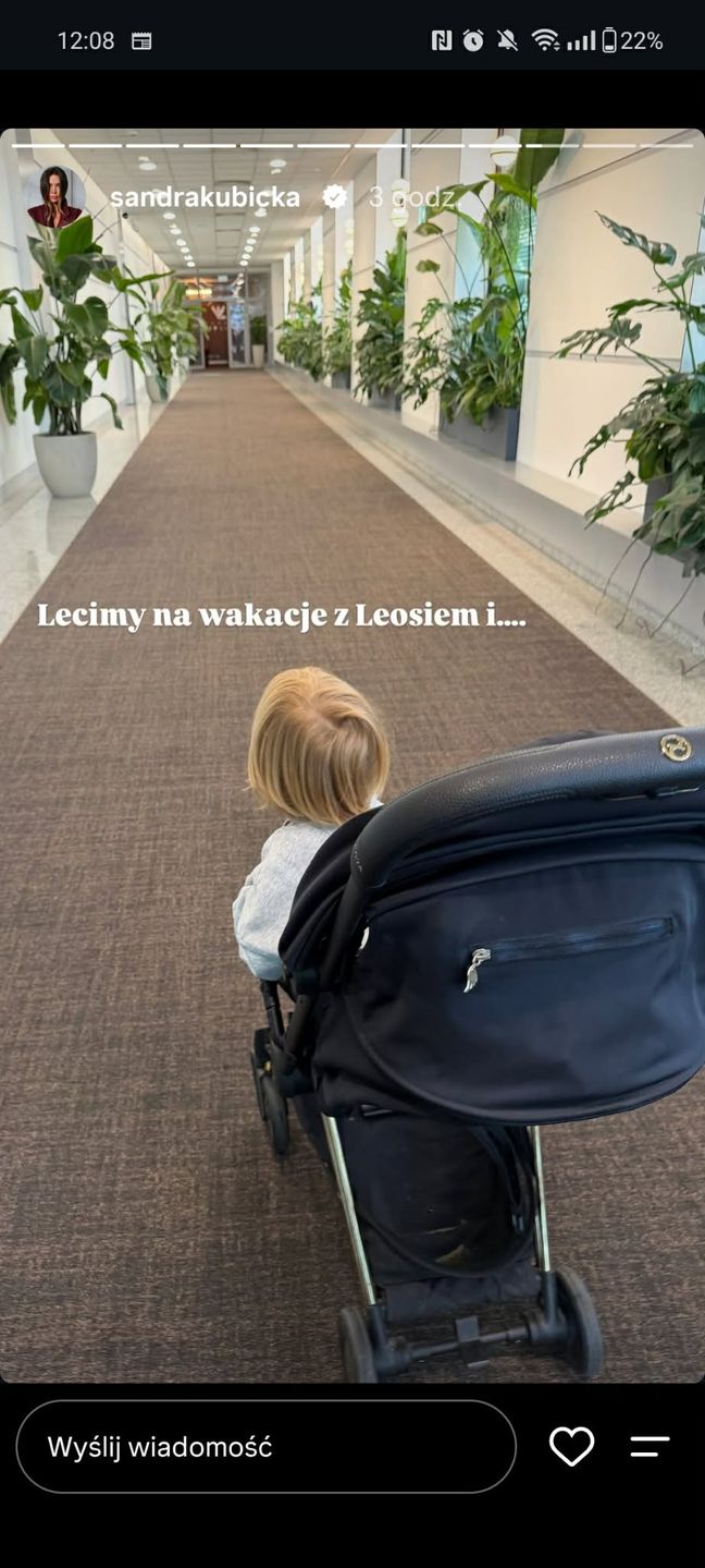 Sandra Kubicka wybiera się na wakacje z synem