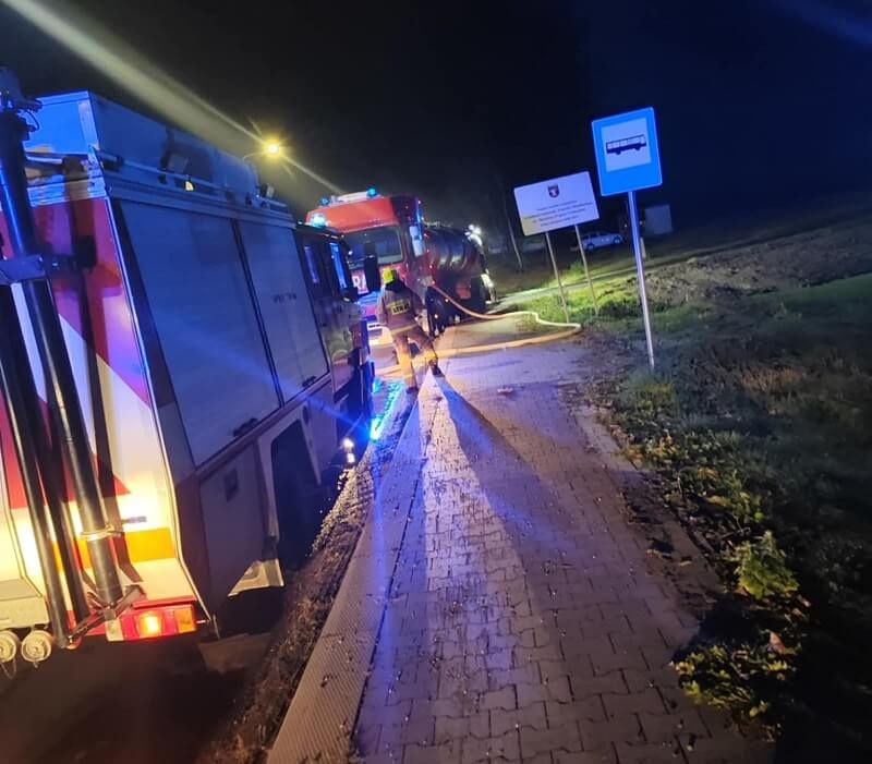 Straż pożarna - akcja gaśnicza