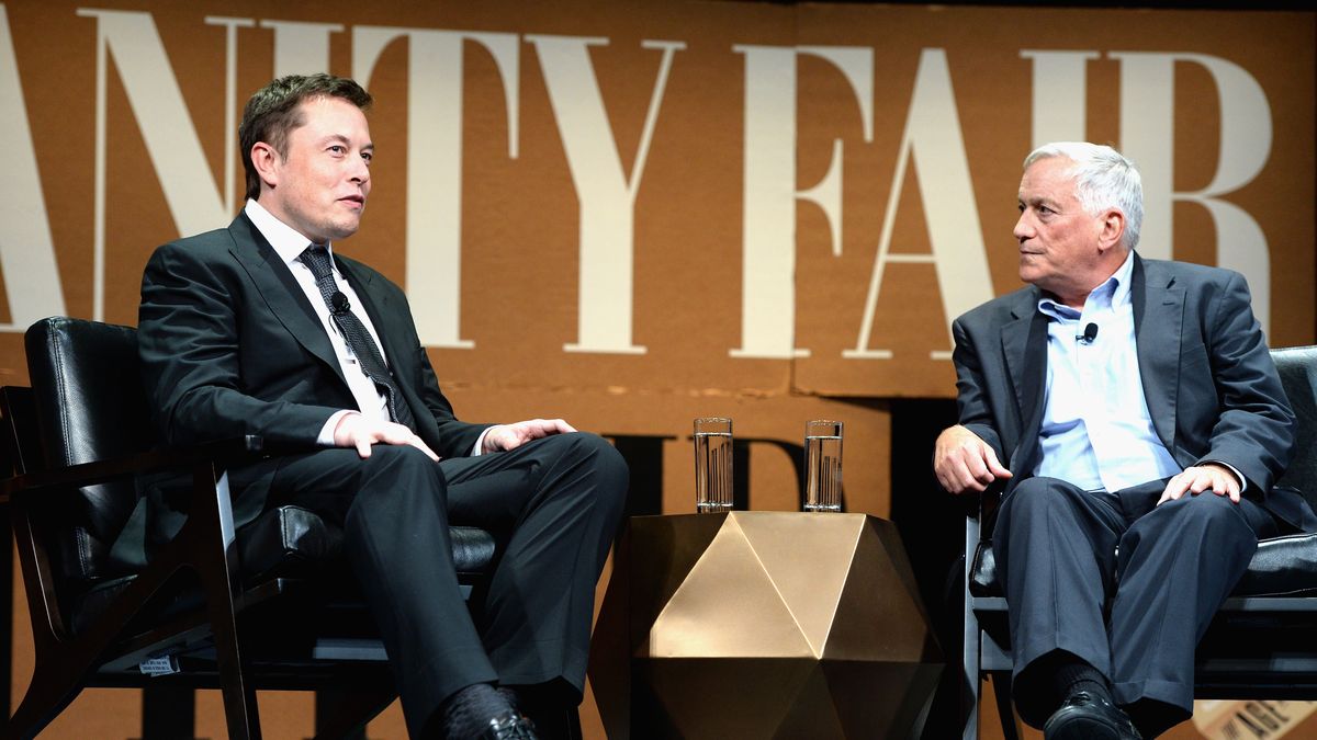 Vanity Fair New Establishment Summit - Day 1
SAN FRANCISCO, CA - OCTOBER 08:  Aspen Institute President and CEO Walter Isaacson and Tesla Motors CEO and SpaceX CEO Elon Musk speak onstage during "The State of Innovation" at the Vanity Fair New Establishment Summit at Yerba Buena Center for the Arts on October 8, 2014 in San Francisco, California.  (Photo by Michael Kovac/Getty Images for Vanity Fair)
Michael Kovac