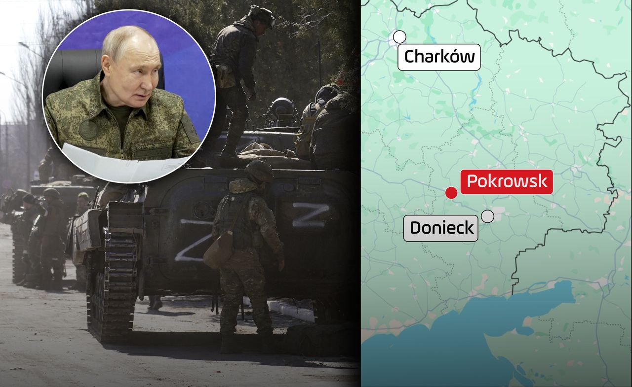 Rosja twierdzi, że zdobyła miasto Pokrowsk. Gen. Polko: Porażkę ponosimy na całkiem innym froncie