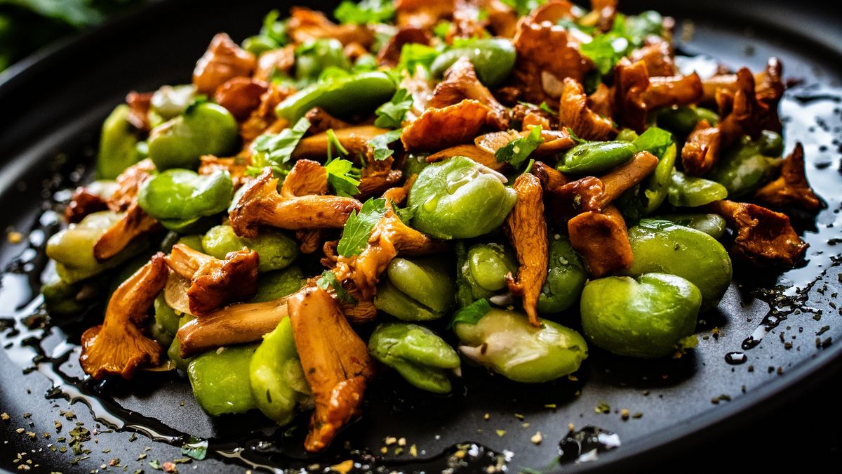 Bób i kurki to świetna para smakowa!