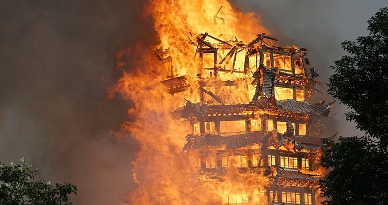 Spłonęła najwyższa drewniana pagoda na świecie. Nie wyklucza się podpalenia