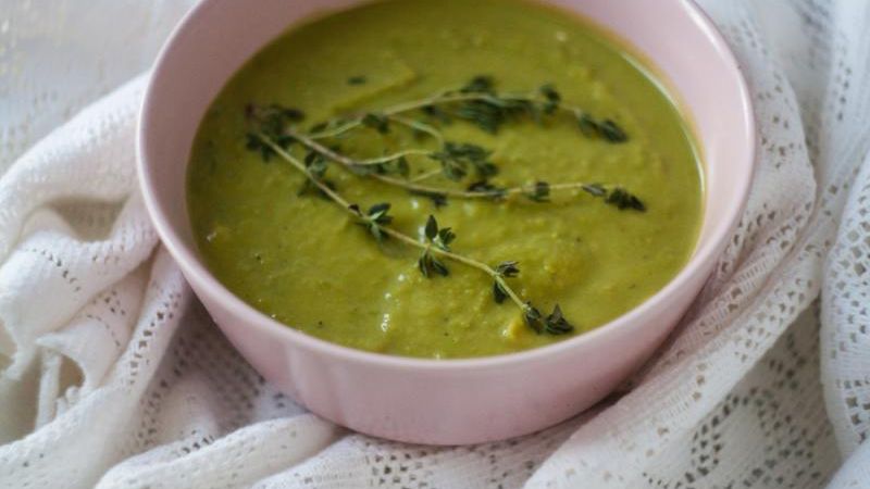 Krem z zielonego groszku