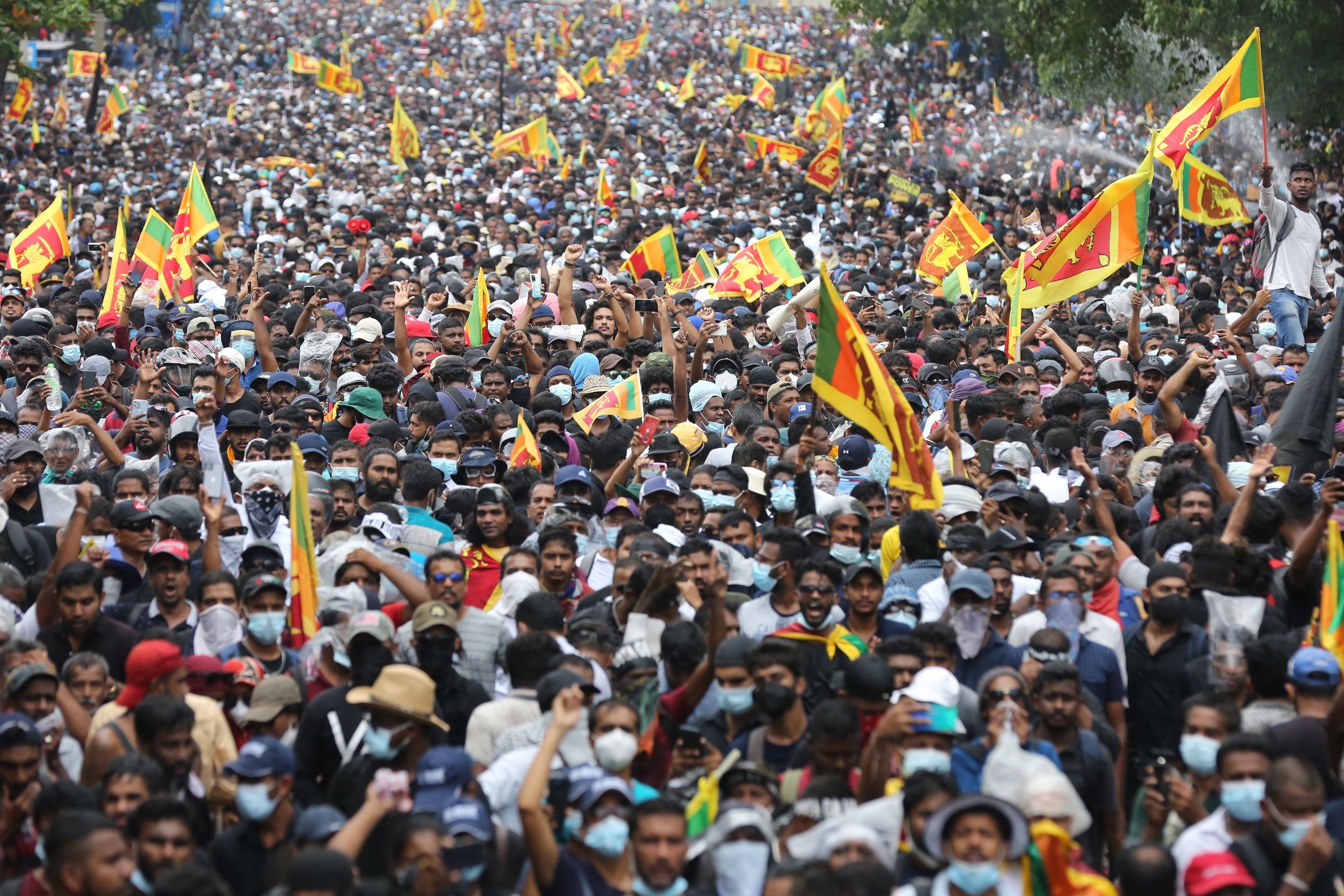 Protesty na ulicach Sri Lanki