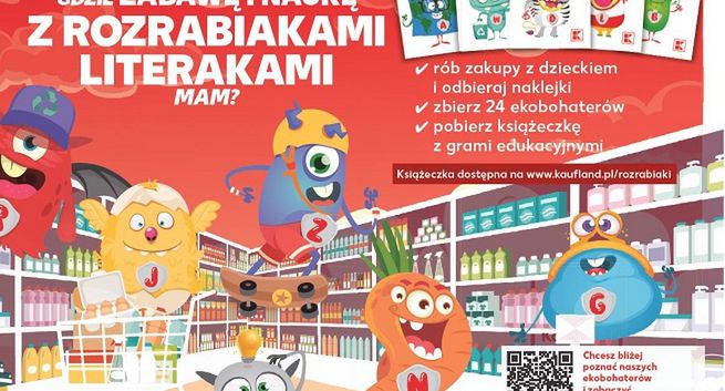 Kaufland rozdaje dzieciom naklejki z Rozrabiakami