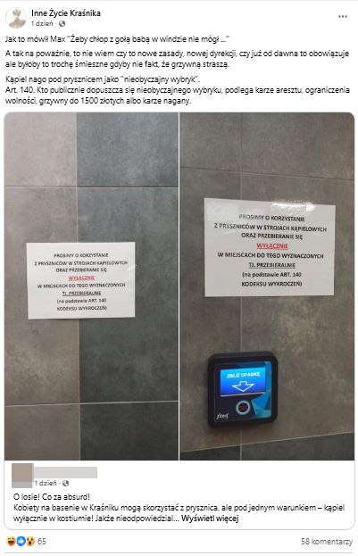 Wpis i zdjęcia ogłoszeń udostępniono na portalu Inne Życie Kraśn