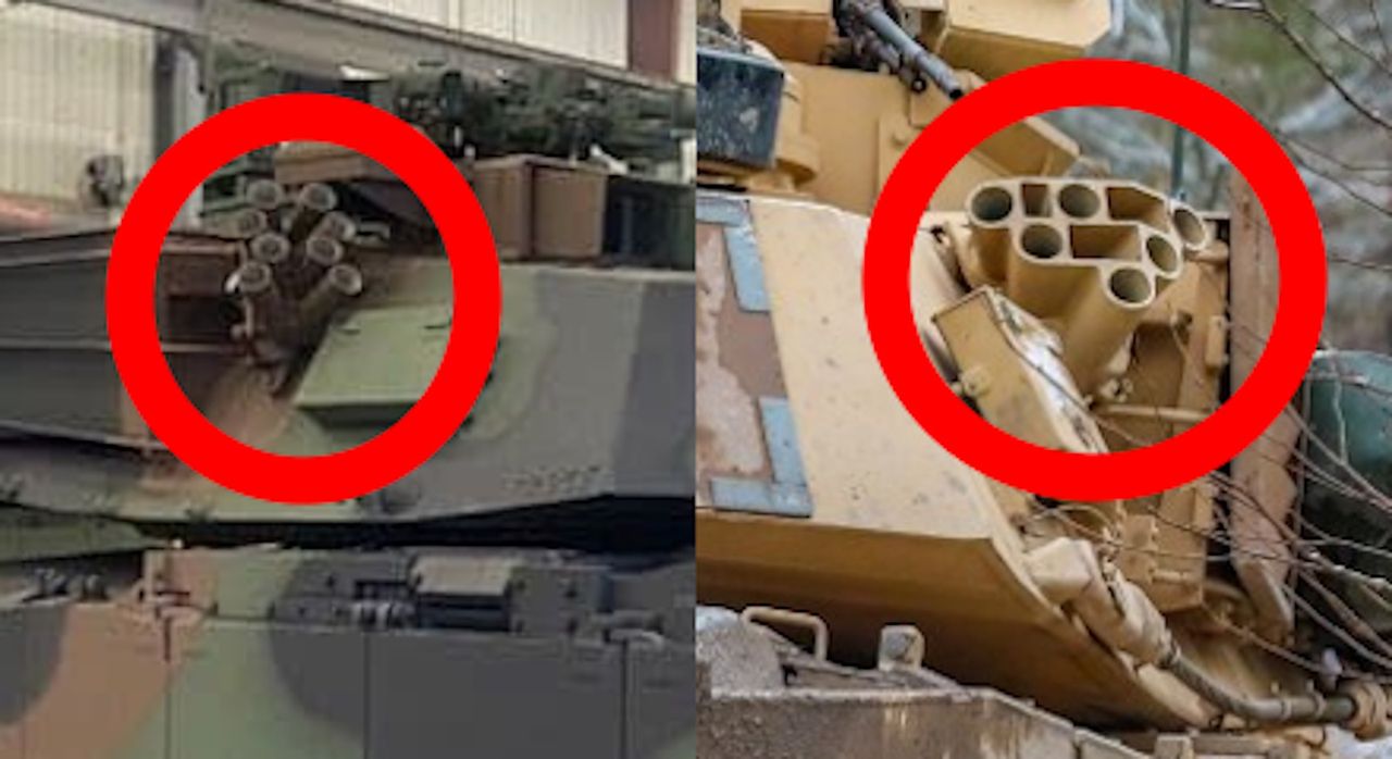 Po lewej Abrams M1A1FEP, po prawej M1A1SA