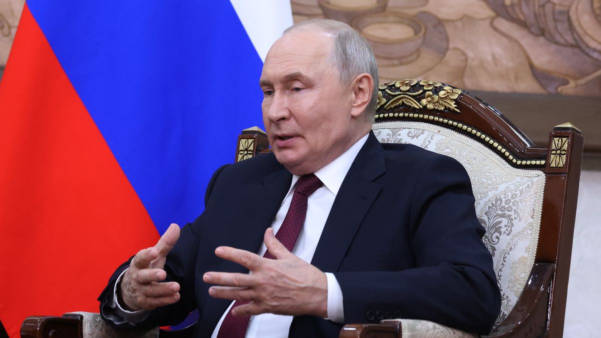 BISHKEK, KYRGYZSTAN - SEPTEMBER 1: Russian President Vladimir Putin during a Russian-Armenian bilateral meeting on September 1, 2026 in Bishkek, Kyrgyzstan. Putin arrived in Kyrgyzstan for a two-day trip to attend the Shanghai Cooperation Organization (SCO) Summit. (Photo by Contributor/Getty Images)