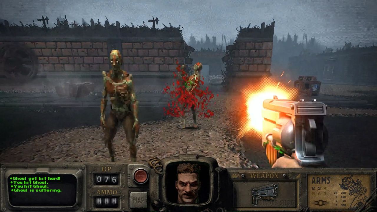 Fanowski projekt Fallouta z kanału Saur X. Jest oparty na GZDoom