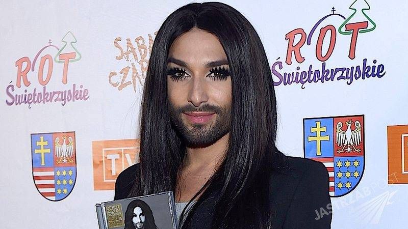 Conchita Wurst na Sabacie Czarownic 2015 w Kielcach Kobieta z brodą