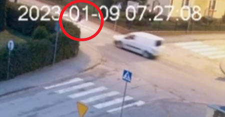 11-latek potrącony na przejściu w Rypinie. Wszystko zarejestrował miejski monitoring
