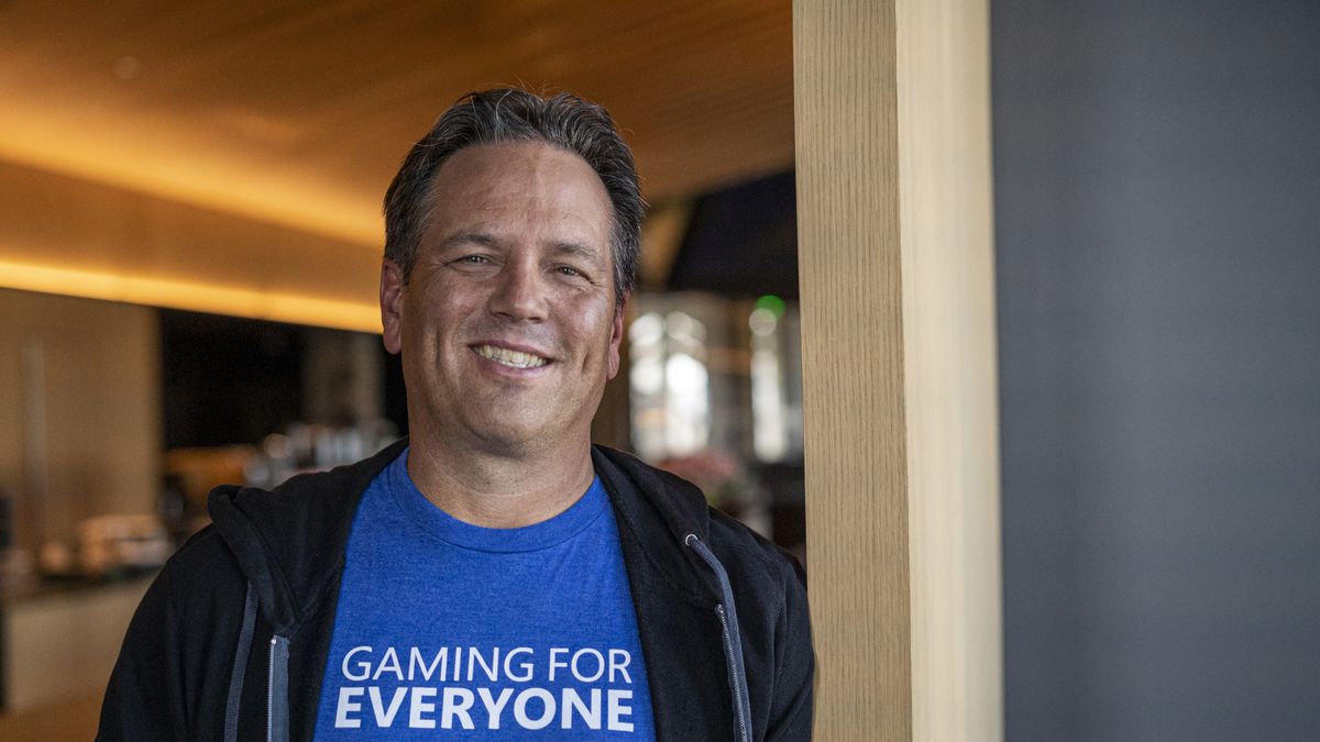 Phil Spencer, chief executive officer of gaming at Microsoft Corp., following a Bloomberg Studio 1.0 interview in San Francisco, California, US, on Thursday, Aug. 18, 2022. Spencer said he's encouraged by the progress made in discussions with regulators examining the software giant's almost $70 billion acquisition of Activision Blizzard Inc. Photographer: David Paul Morris/Bloomberg via Getty Images