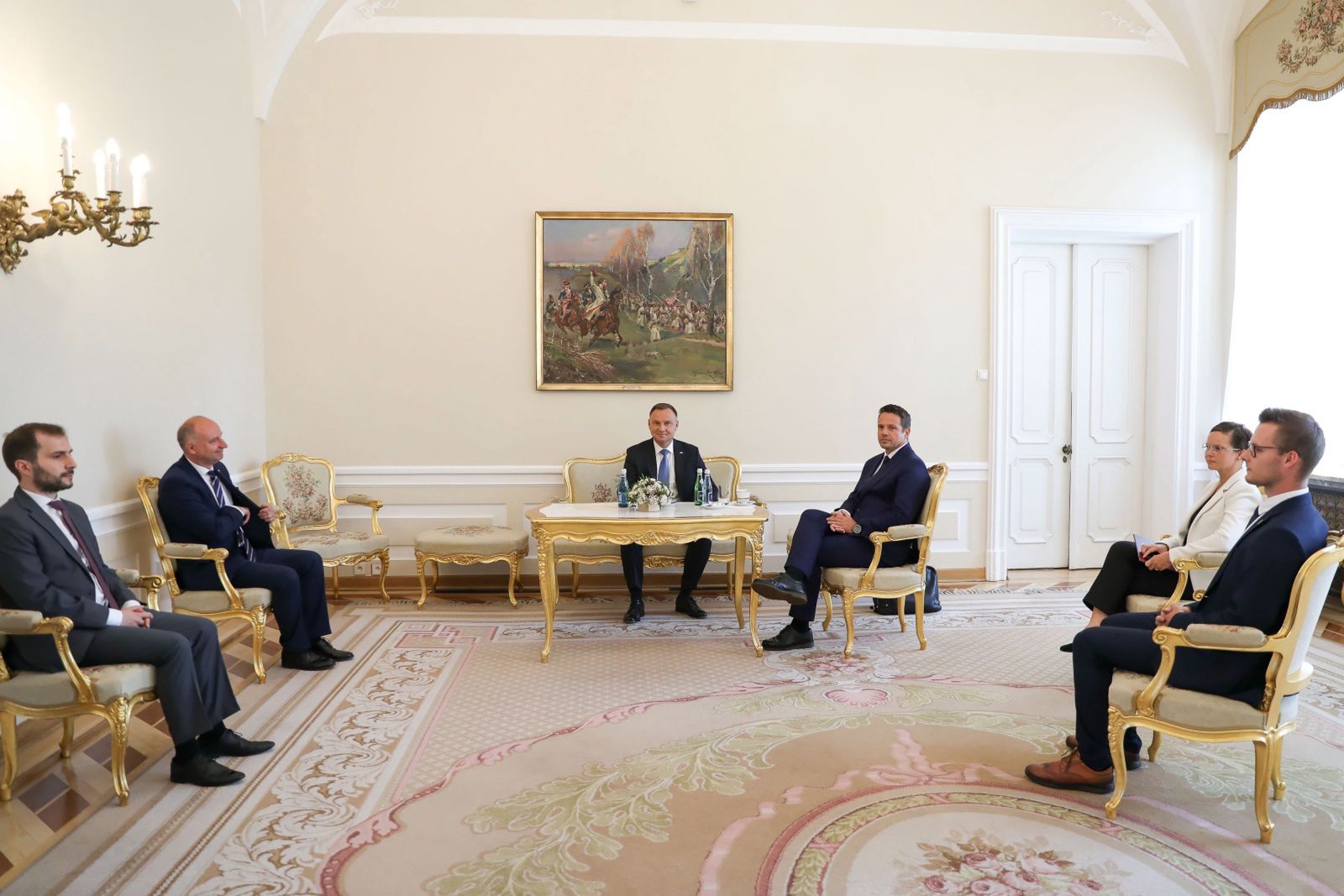 Spotkanie Andrzeja Dudy i Rafała Trzaskowskiego w Pałacu Prezydenckim