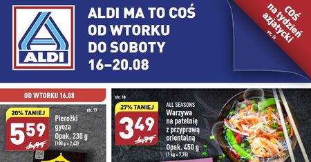 Aldi najnowsza gazetka od wtorku 16 sierpnia. Aldi gazetka od 16.08 do 20.08