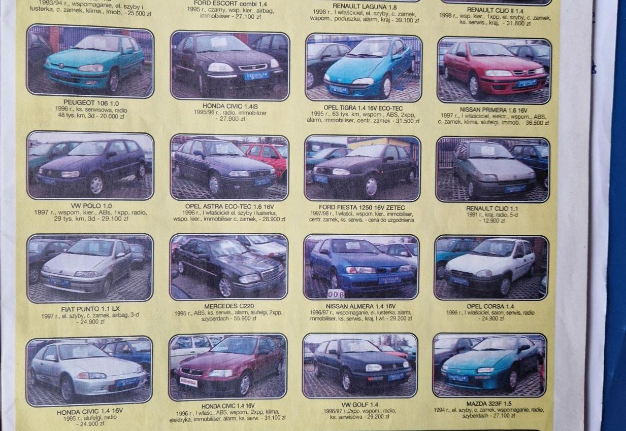 Samochody używane w 2000 roku