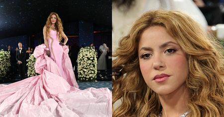 Shakira OLAŁA temat przewodni i w różowej kreacji zamiatała schody podczas MET Gali