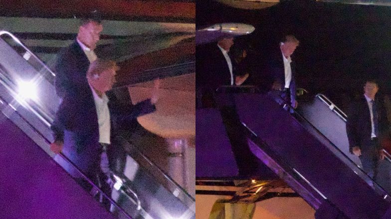 Trump leaves plane after being shot at campaign rally