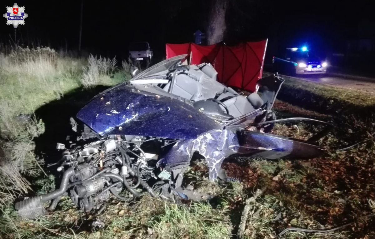 Gościeradów Folwark. Auto wjechało w drzewo. 19-latkowie nie żyją