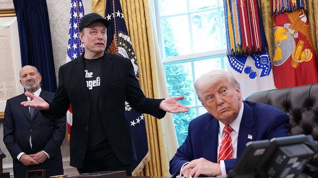 President Trump Holds Press Conference With Elon Musk in White House's Oval Office
WASHINGTON, DC - MAY 30: Tesla CEO Elon Musk speaks alongside U.S. President Donald Trump to reporters in the Oval Office of the White House on May 30, 2025 in Washington, DC. Musk, who served as an adviser to Trump and led the Department of Government Efficiency, announced he would leave his role in the Trump administration to refocus on his businesses.  (Photo by Kevin Dietsch/Getty Images)
Kevin Dietsch