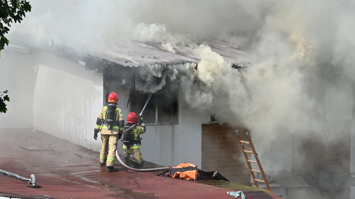 Pożar w budynku w Bydgoszczy