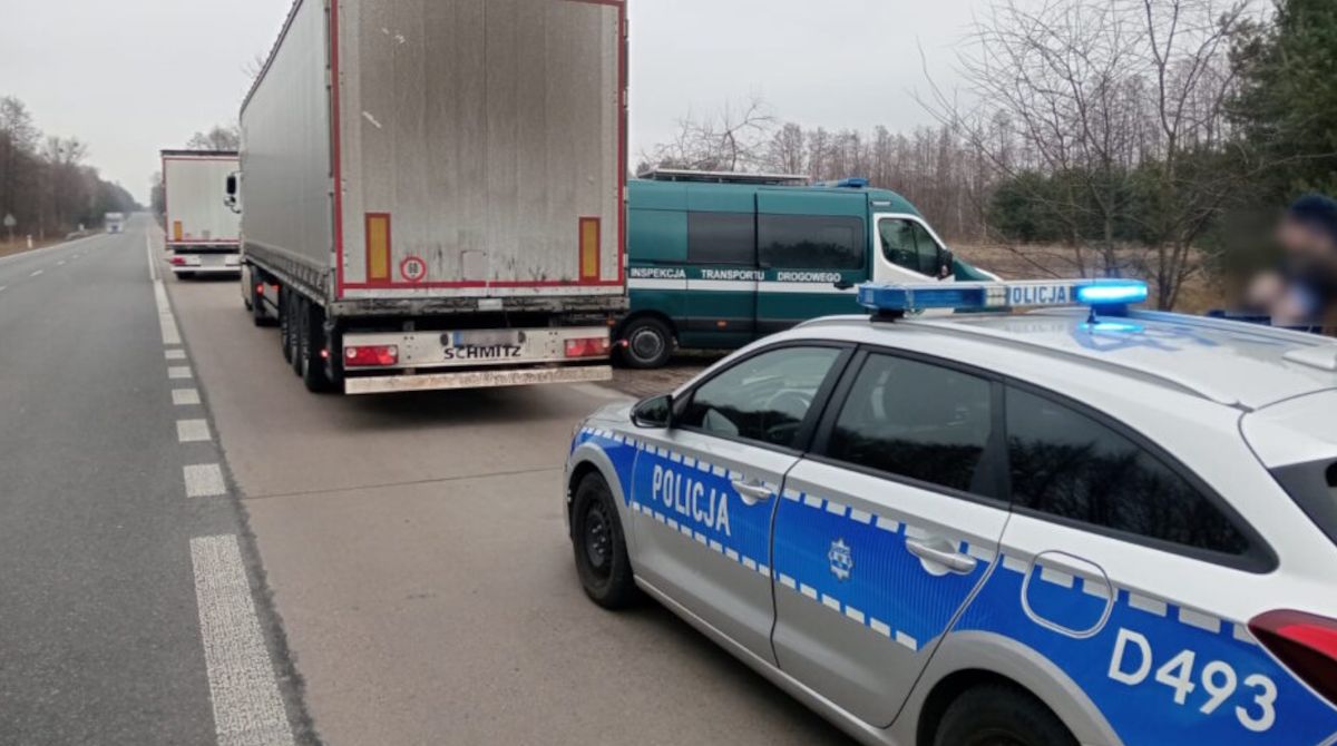 Pijany obywatel Białorusi za kierownicą ciężarówki.