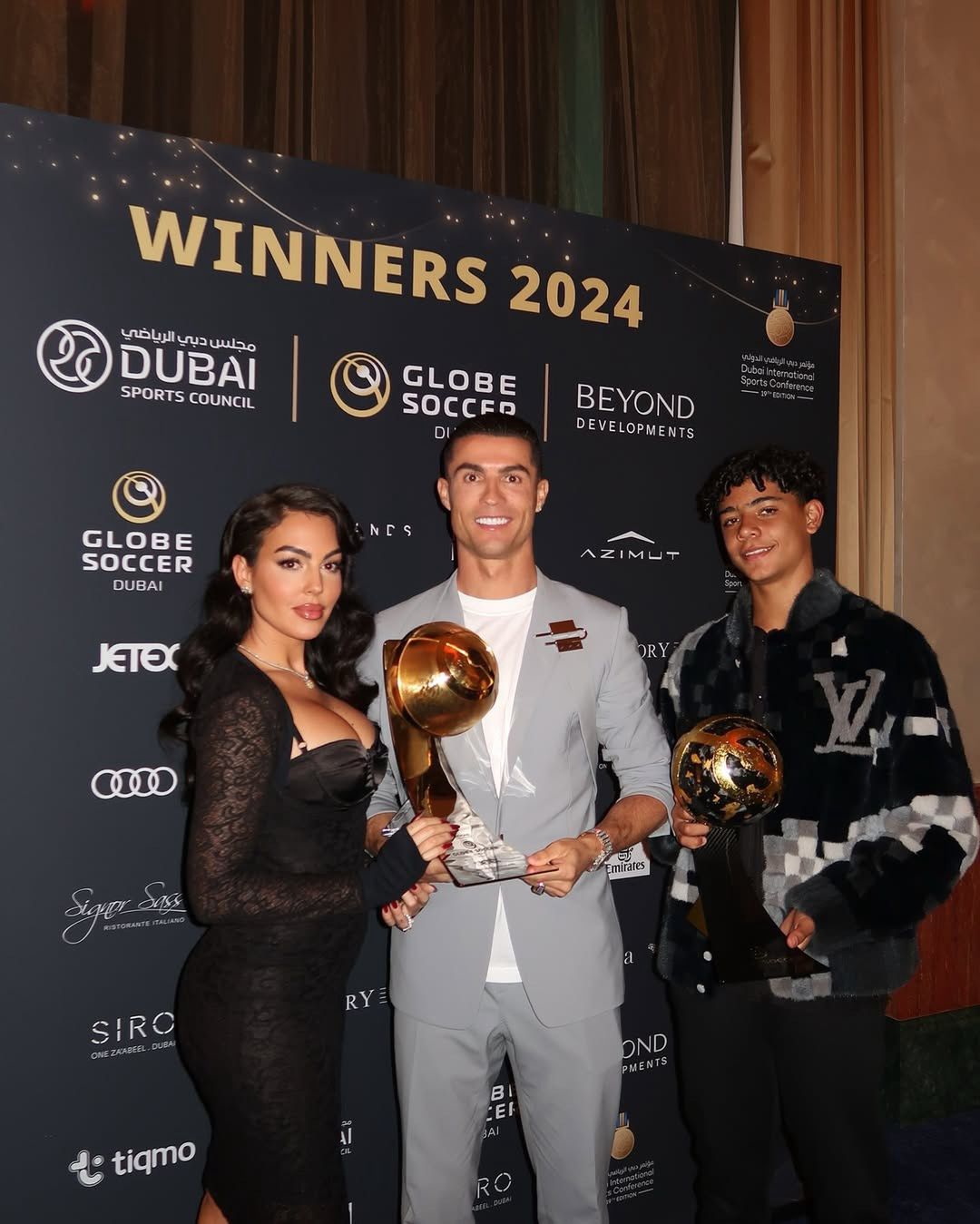 Cristiano Ronaldo z najstarszym synem i Georgina Rodriguez