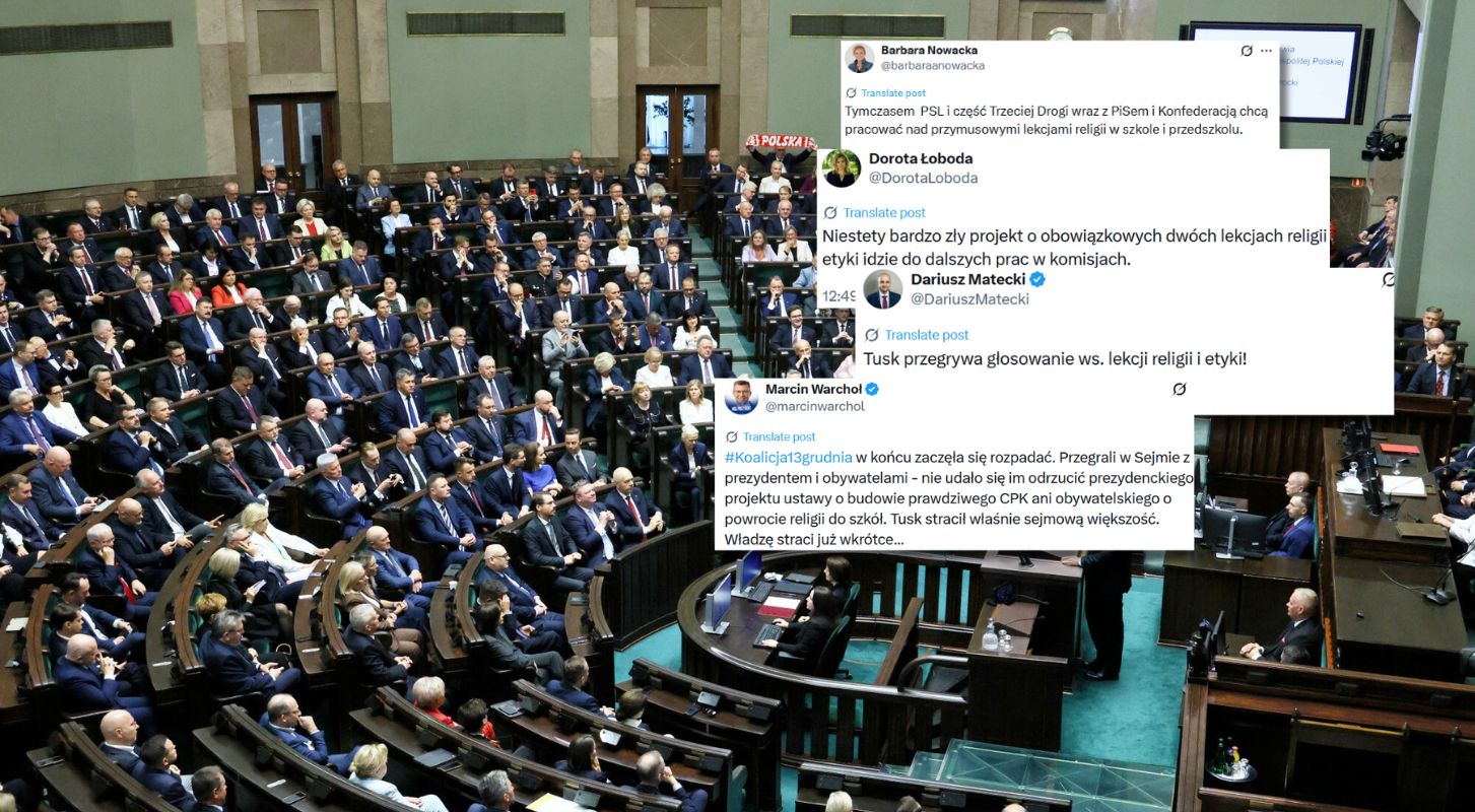 Sejm zdecydował ws. religii. Lawina komentarzy