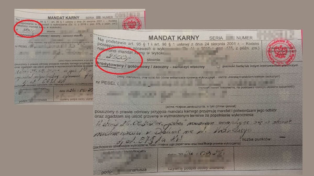 Rekordowy mandat dla rowerzysty