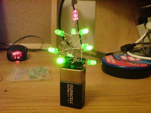 Battery-led christmas tree