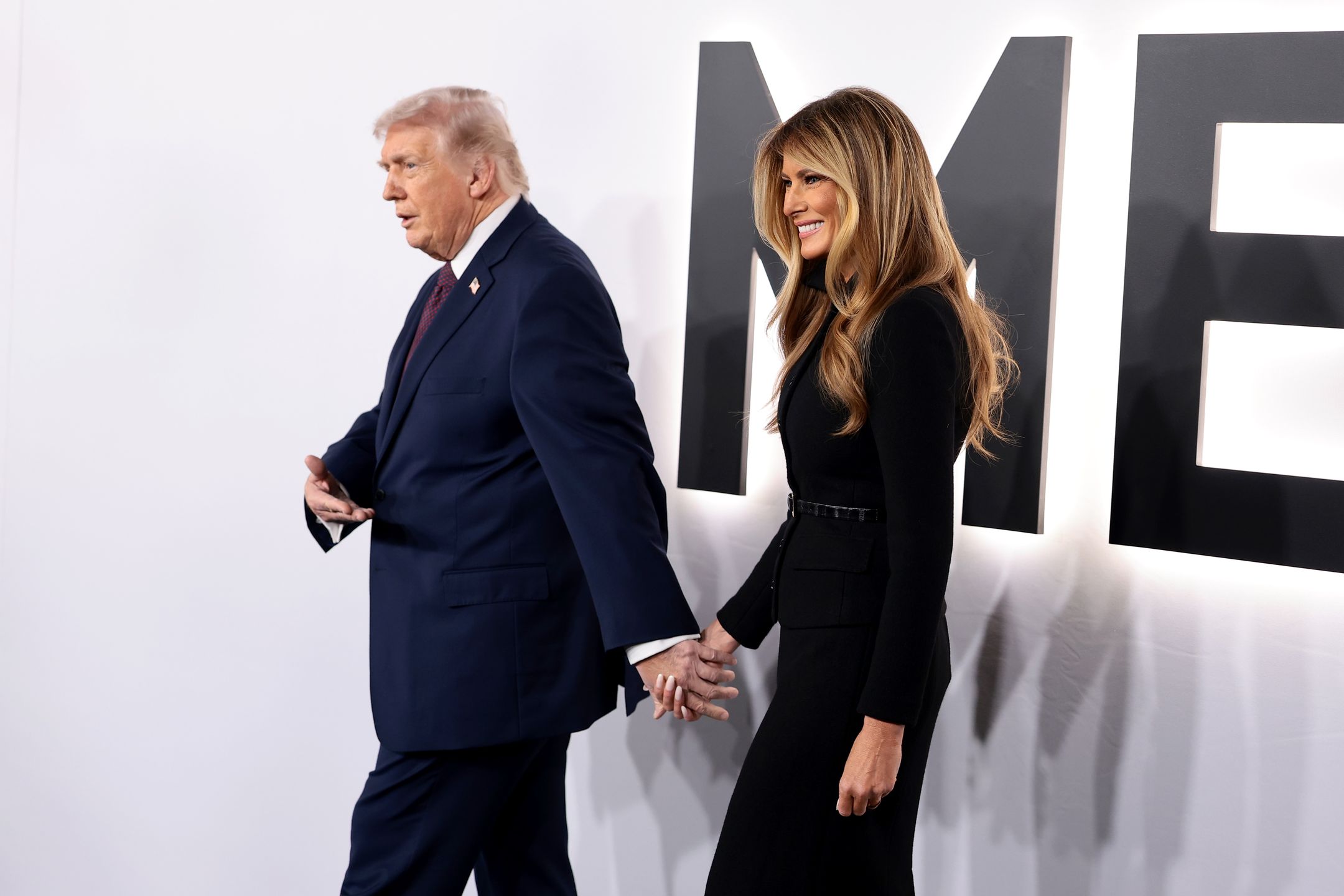 Donald Trump i Melania Trump na premierze filmu "Melania"