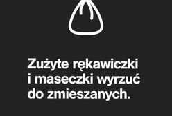 Koronawirus w Warszawie. Zużyte rękawiczki i maseczki do zmieszanych