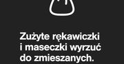 Koronawirus w Warszawie. Zużyte rękawiczki i maseczki do zmieszanych