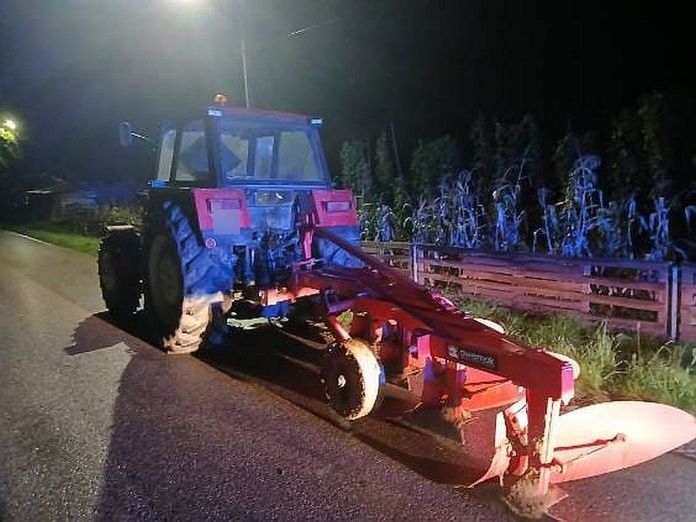 Węgierka: Pług, 3 promile i pytanie policjantów o drogę do domu