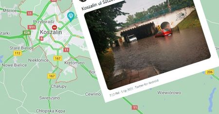 Potworna burza w Koszalinie. Miasto pod wodą