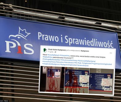 Zniszczono biuro PiS. "Macie krew na rękach"