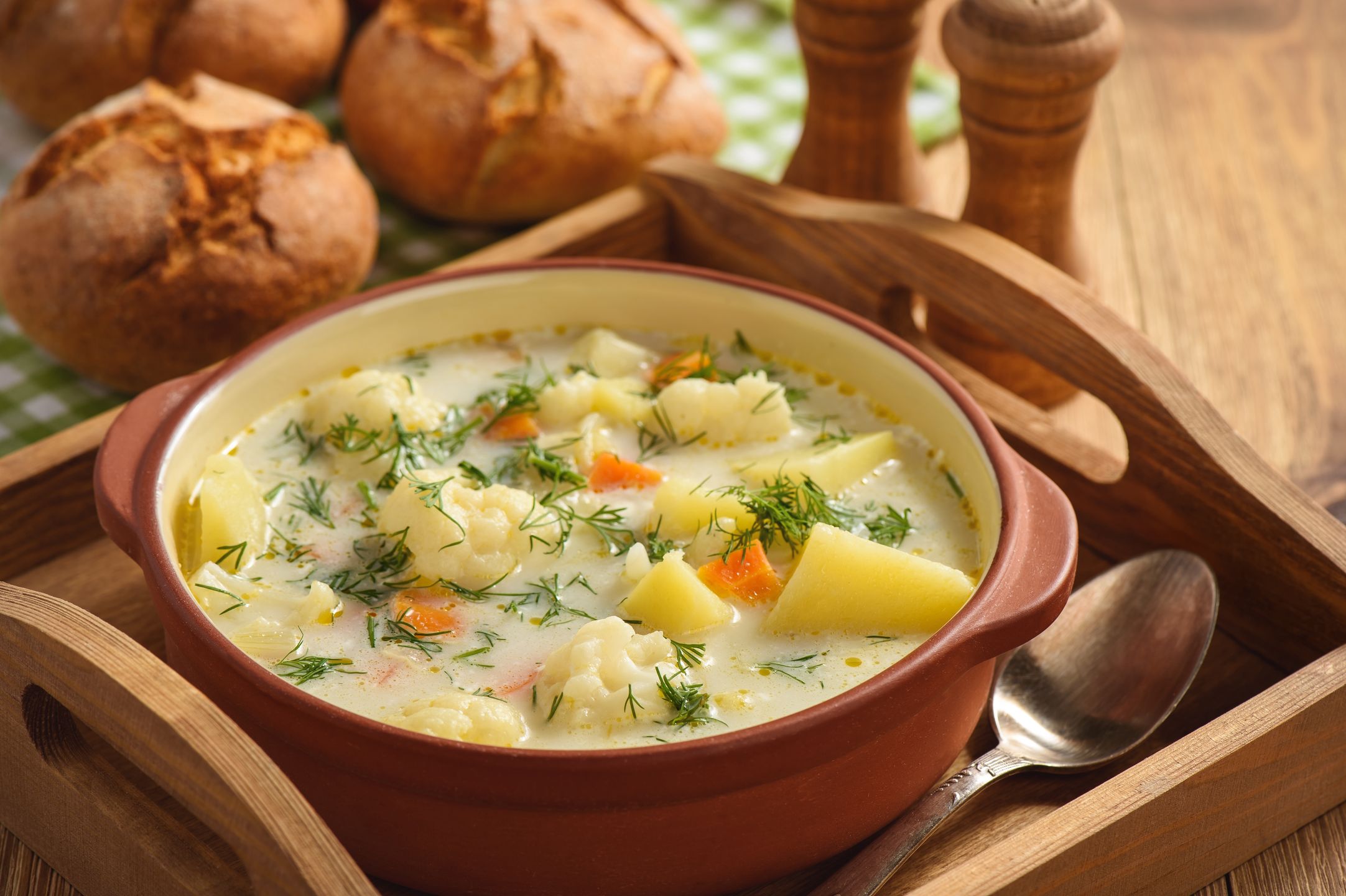 Oleg Bannikovsoup, cauliflower, vegetable, healthy, food, vegetarian, carrot, wooden, meal, lunch, appetizer, diet, dinner, parsley, fresh, gourmet, cream, homemade, cuisine, hot, dish, ingredient, herb, plate, bowl, delicious, table, sour, cabbage, tasty, spoon, vegan