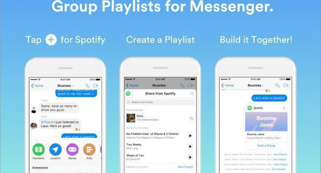 Spotify wprowadza grupowe playlisty dla użytkowników Messengera