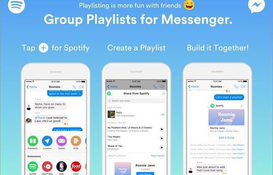 Spotify wprowadza grupowe playlisty dla użytkowników Messengera