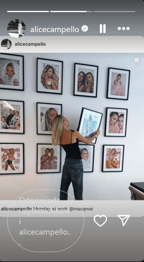 Alice Campello zastępuje wspólnie zdjęcie z Alvaro Moratą