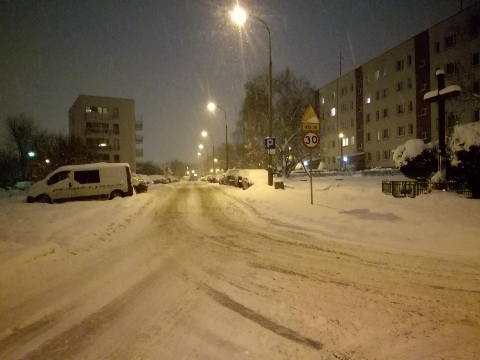 Śnieżyca w Krakowie 