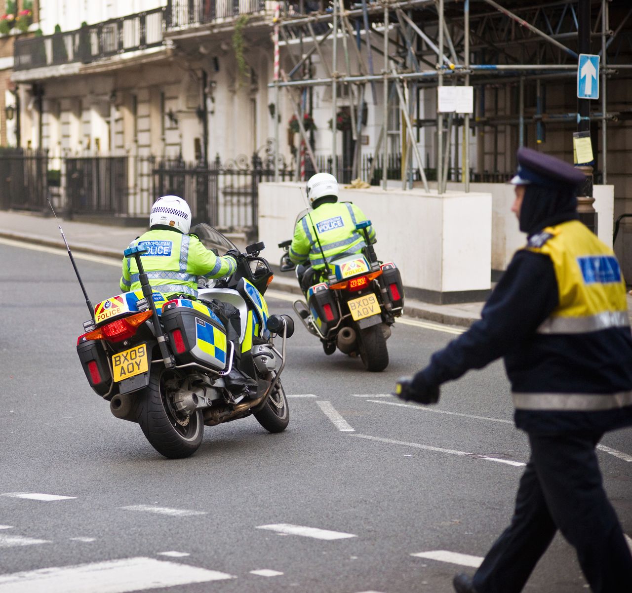 Angielscy policjanci na motocyklach