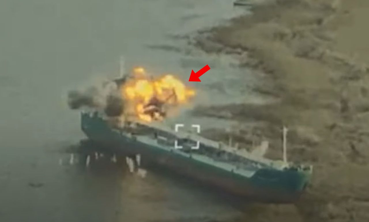 Ukrainian Forces Strike Russian Tanker, Mechanik Pogodin, with Precision Missiles