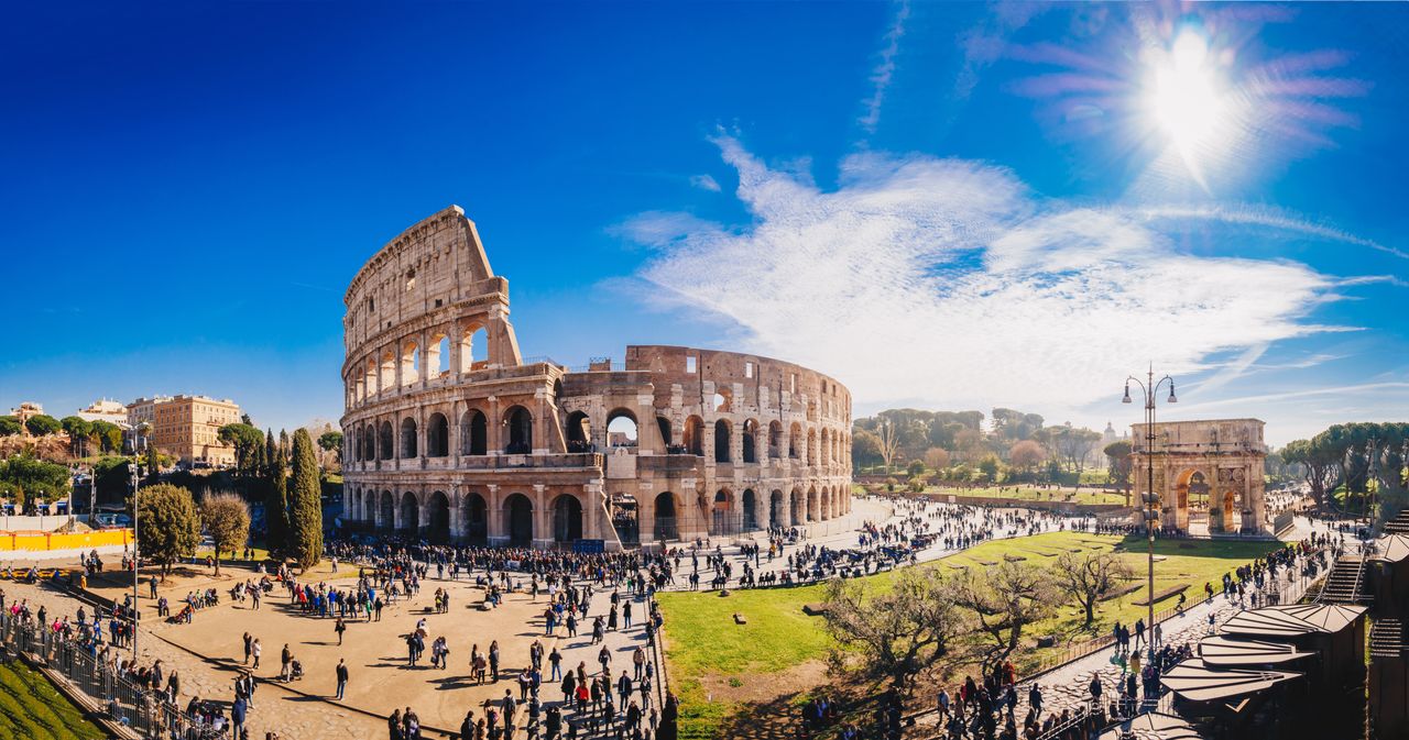 The Colosseum is one of the most popular places in Rome.