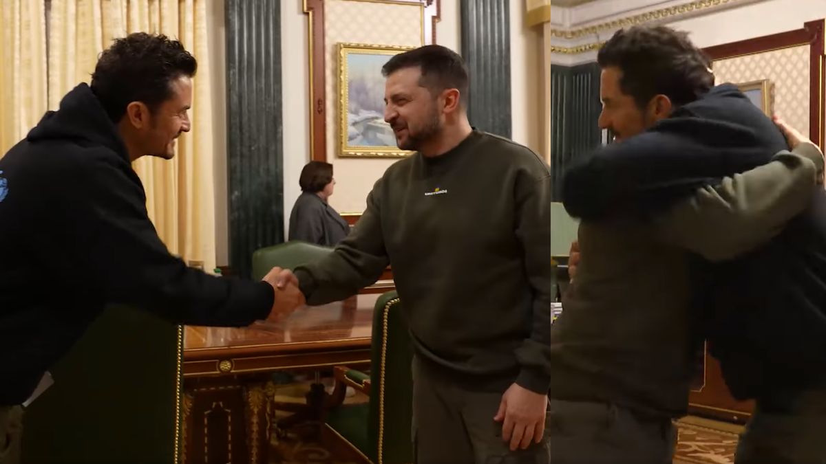 Tak wyglądało spotkanie Orlando Blooma z Wołodymyrem Zełenskim