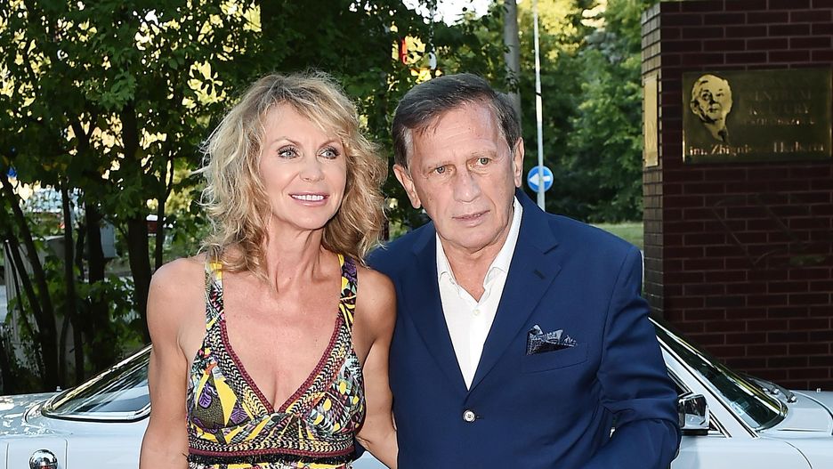 Jan Englert z żoną Beatą Ścibakówną