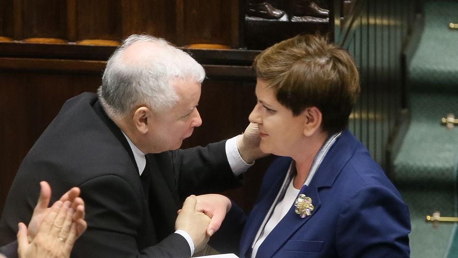 Jarosław Kaczyński i Beata Szydło