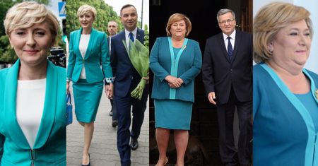 Pierwsze damy w zieleni: Agata Kornhauser-Duda i Anna Komorowska (ZDJĘCIA)