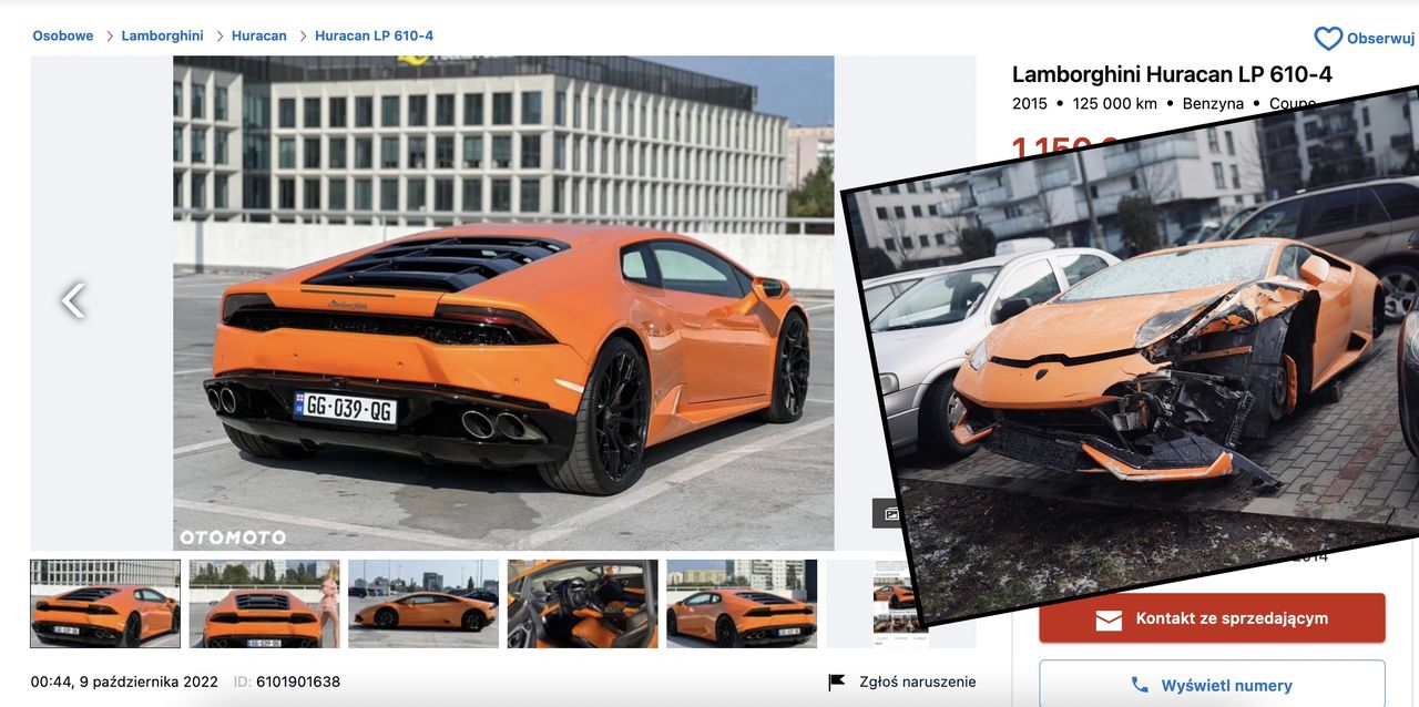 Najsłynniejsze warszawskie lamborghini może być twoje. Bogatej historii nie można mu odmówić