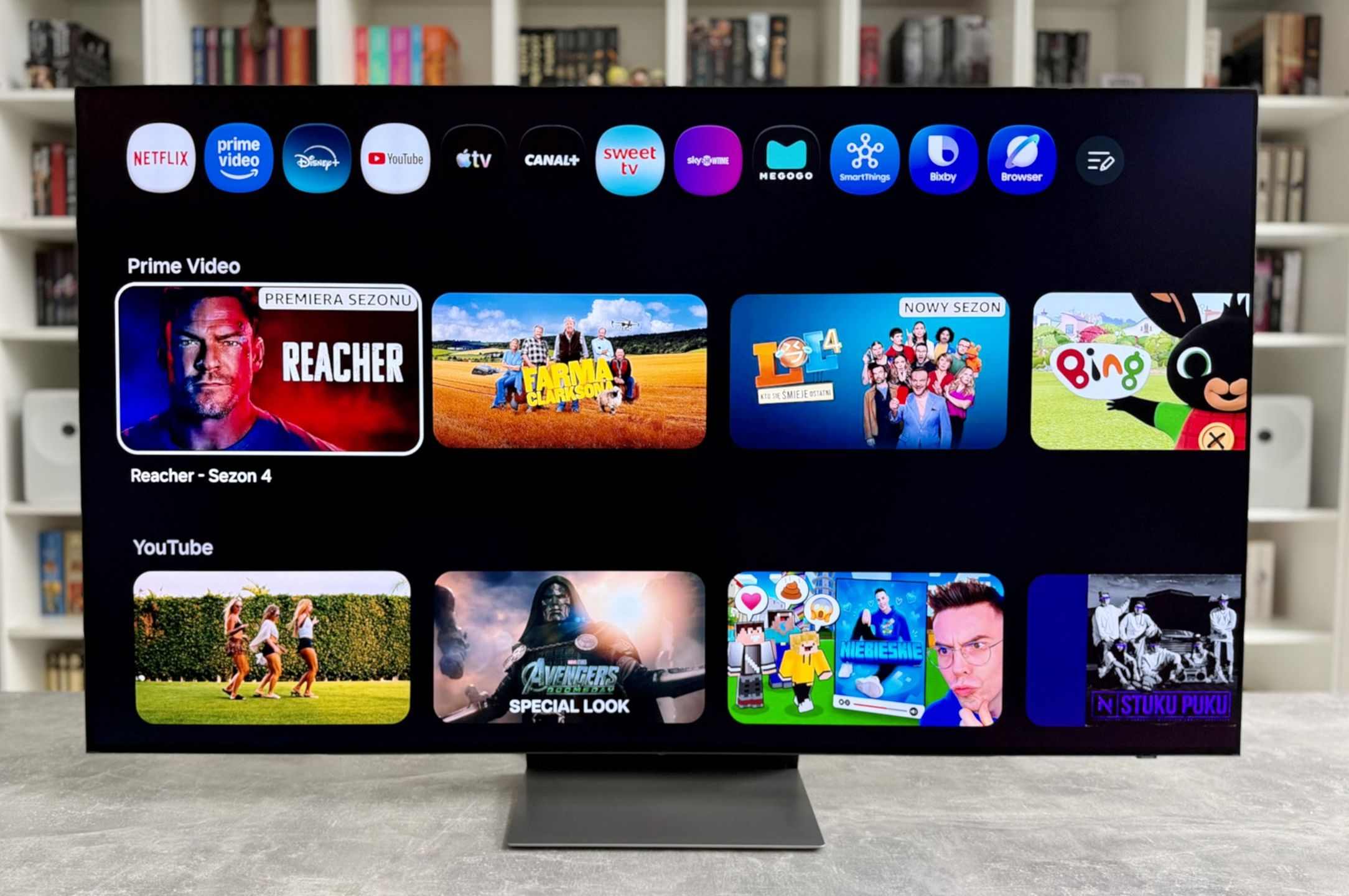 Samsung OLED S90H - ekran główny poniżej.